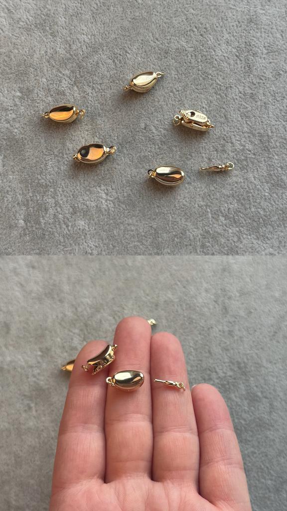 Застежка с позолотой 16 х 8 мм