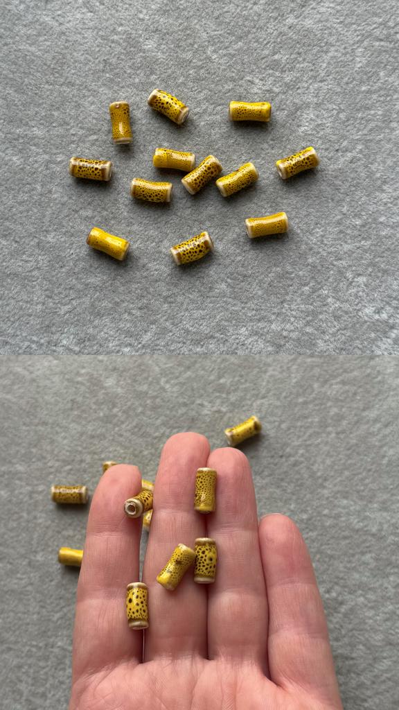 Бусина из керамики 12.5 х 6 мм