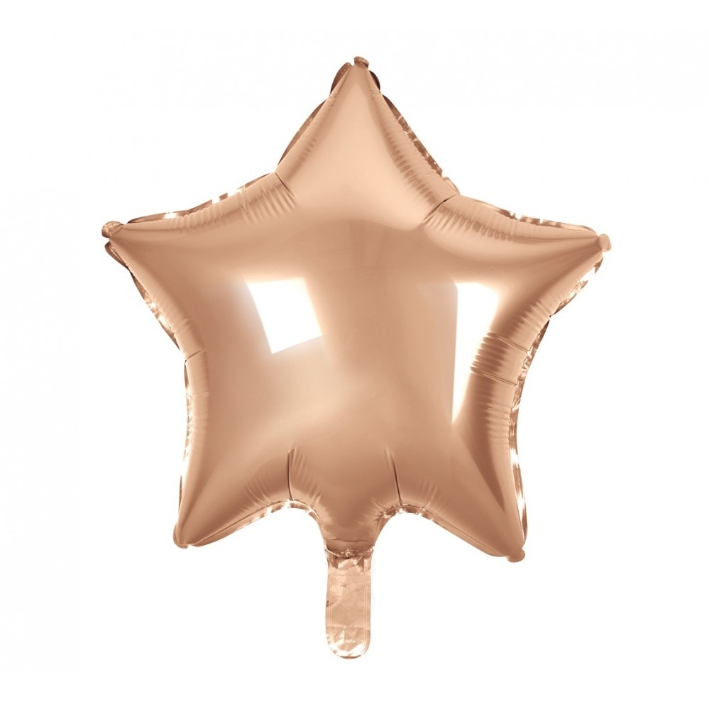 розовое золото, шар из фольги  в форме звезды, 46см