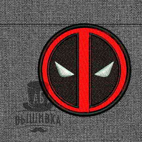 Дизайн машинной вышивки нашивки Deadpool