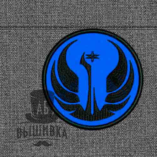 Дизайн машинной вышивки нашивки StarWars Герб Республики