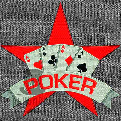 Дизайн машинной вышивки Покер Poker