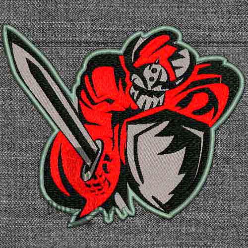 Дизайн машинной вышивки Рыцарь в двух размерах