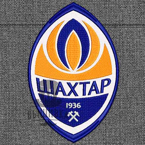 Дизайн машинной вышивки логотип Шахтар 20 см