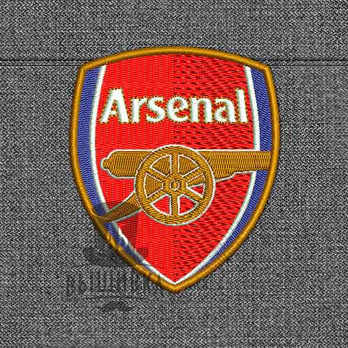 Дизайн машинной вышивки нашивки футбольного клуба Арсенал Arsenal 9 см