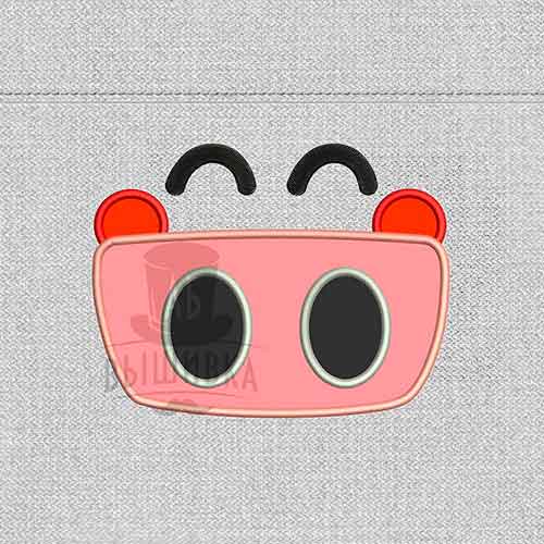 Дизайн машинной вышивки аппликации Корова. Набор 1