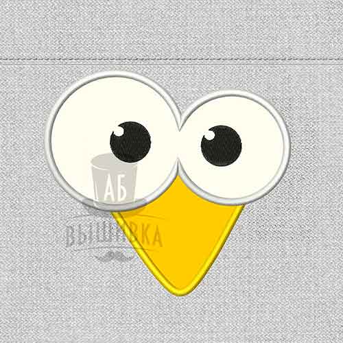 Дизайн машинной вышивки аппликации Лебедь. Набор 2