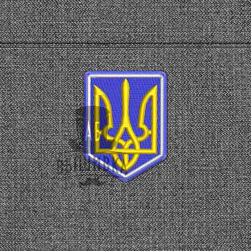 Дизайн машинной вышивки нашивки логотип сборной Украины по хоккею 6 см_1