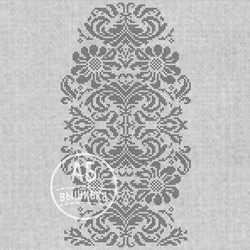 Дизайн машинной вышивки крестом на рукав вышиванки черная