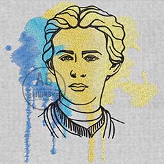 Дизайн машинной вышивки портрет Леси Украинки