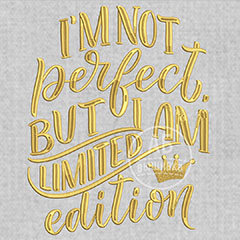 Дизайн машинной вышивки I'm not perfect