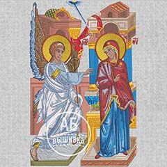 Дизайн машинной вышивки иконы Благовещение