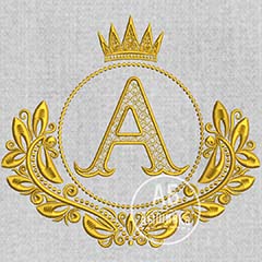 Дизайн машинной вышивки латинский алфавит Crown Venzel Bubble