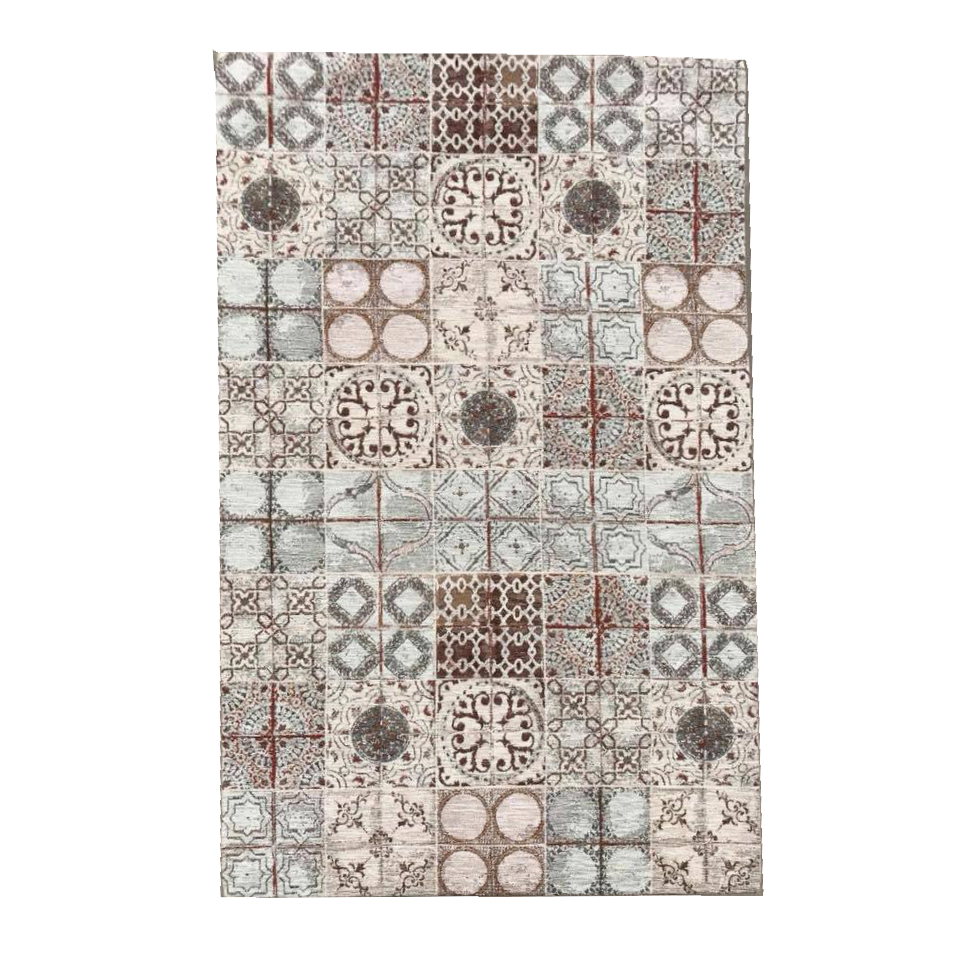 Килимок (1,2 м х 0,75 м) фактура плитки беж/коричневий CT-067