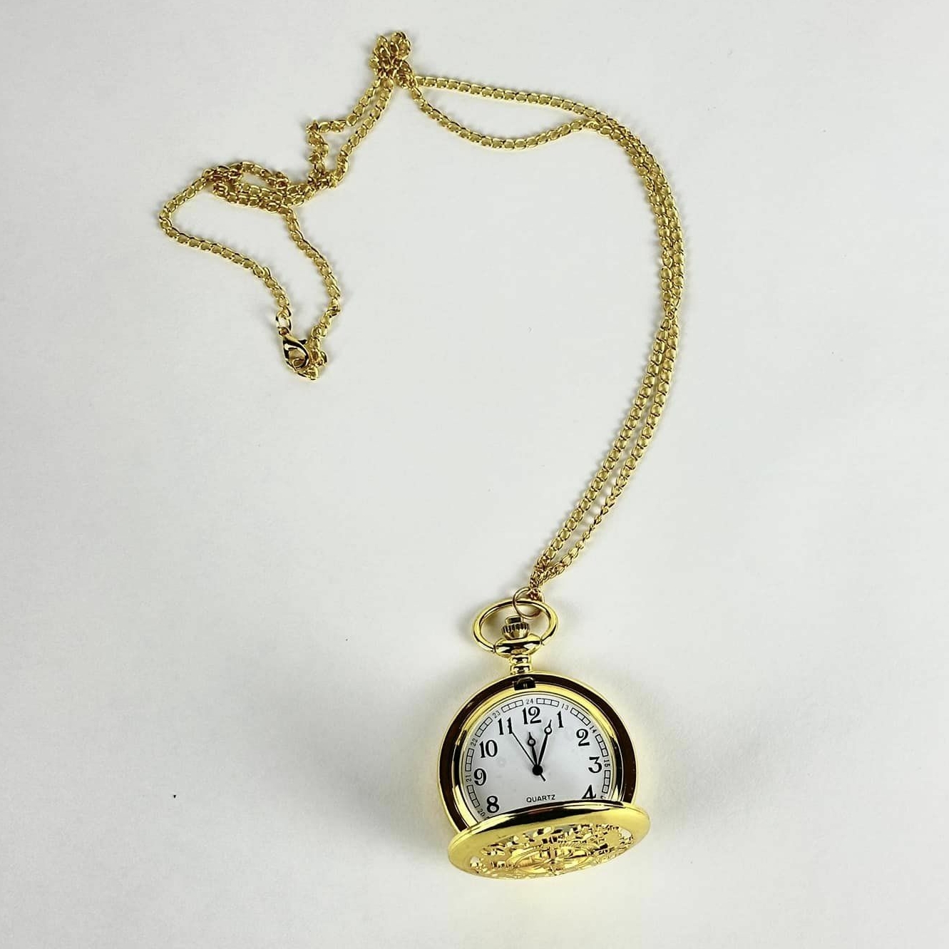 Годинник кишеньковий з ланцюжком метал золото WH-149