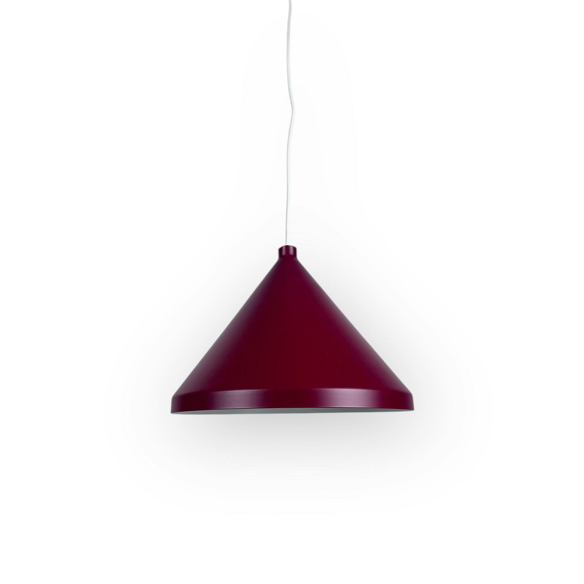 Світильник підвісний бордо/білий метал LS-059