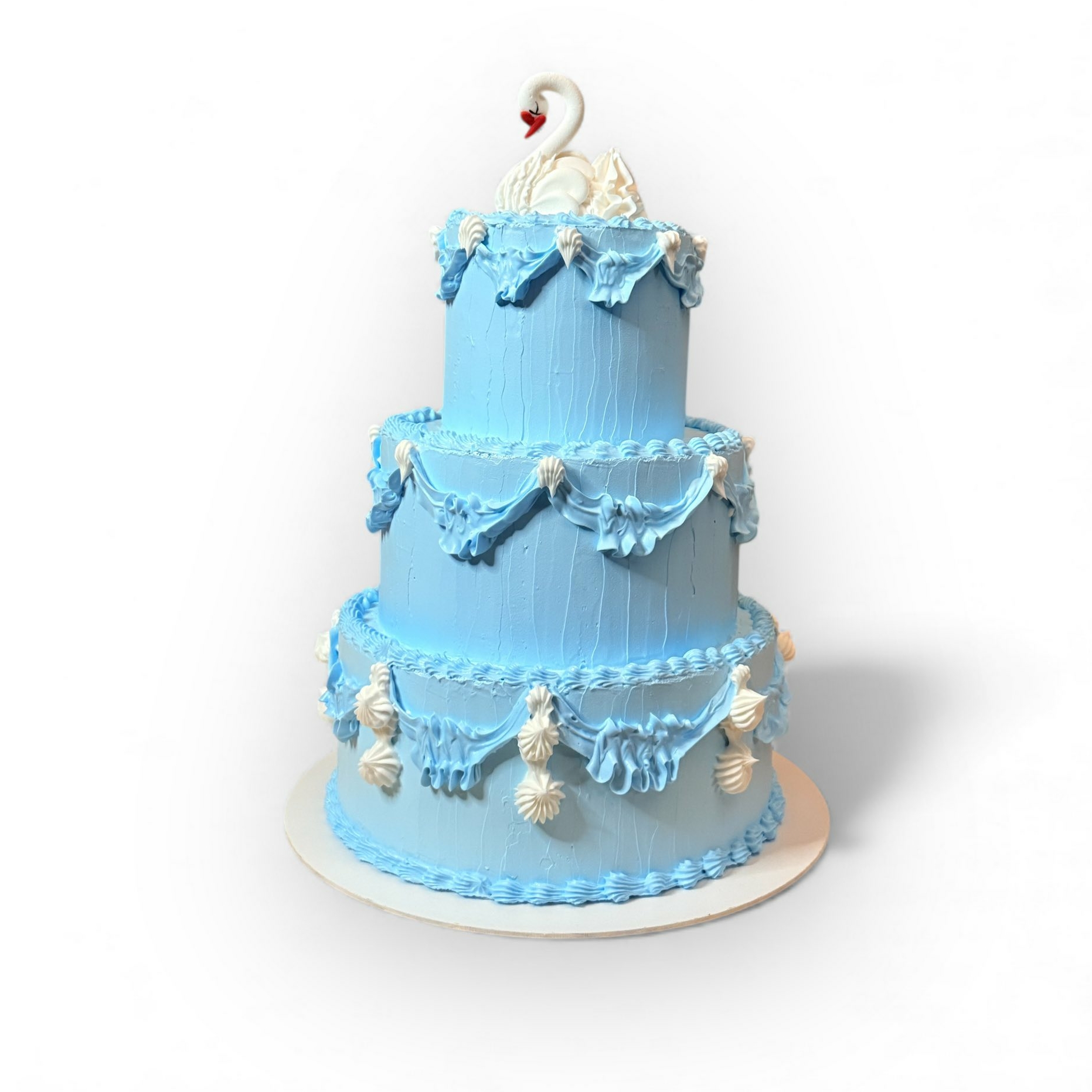 Торт ламбет 3-ярусний блакитний муляж MF-067