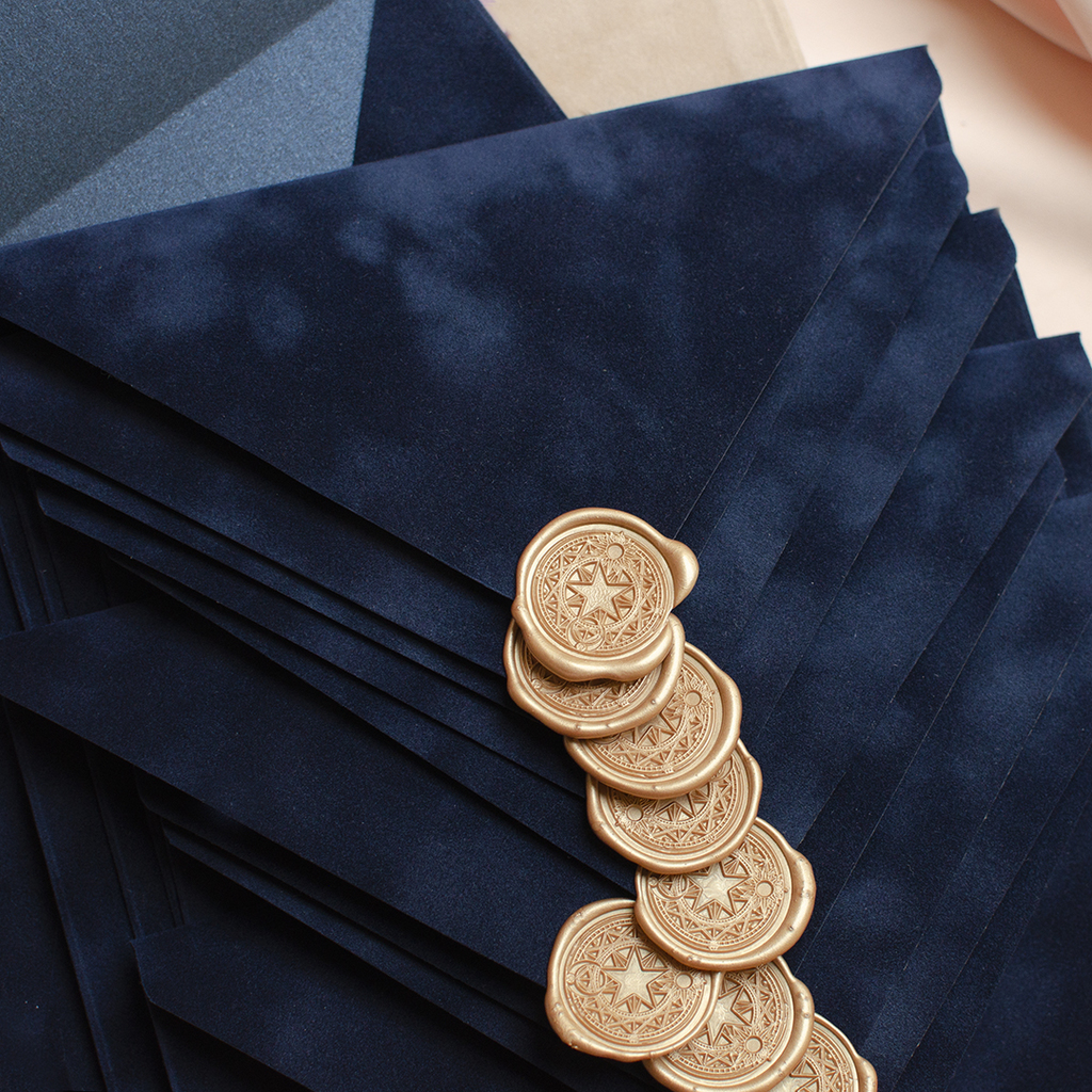 ВЕЛИКИЙ Конверт бархатний. Сапфір