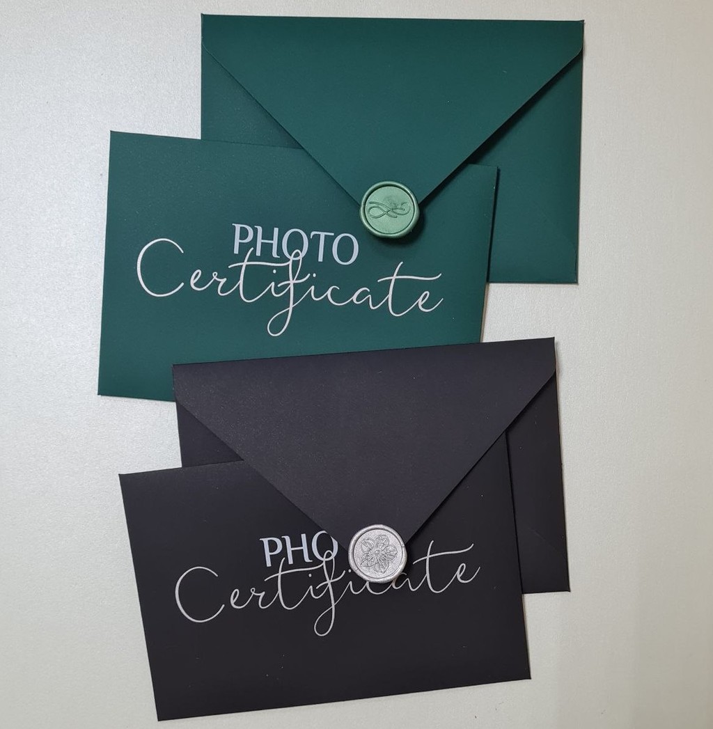 РАСПРОДАЖА 5 Конвертов бумажный "Photo Certificate".
