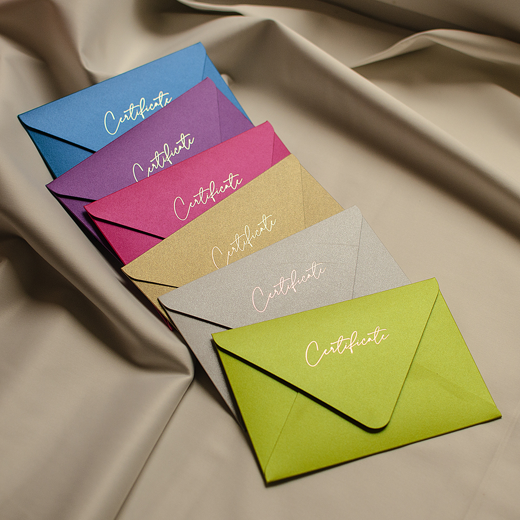 Конверт сатиновий "Certificate". Неонові кольори