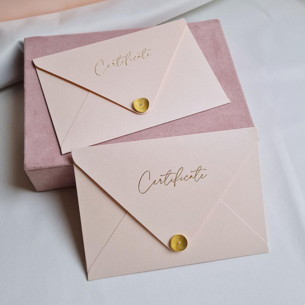 Конверт паперовий "Certificate". З декором