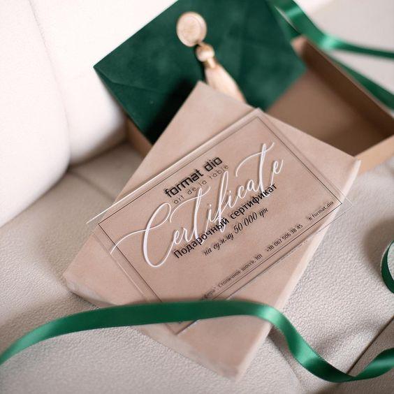 Сертифікати акрилові ПРОЗОРІ