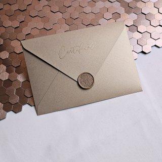 Великий конверт картонний на магніті. Ніжне золото