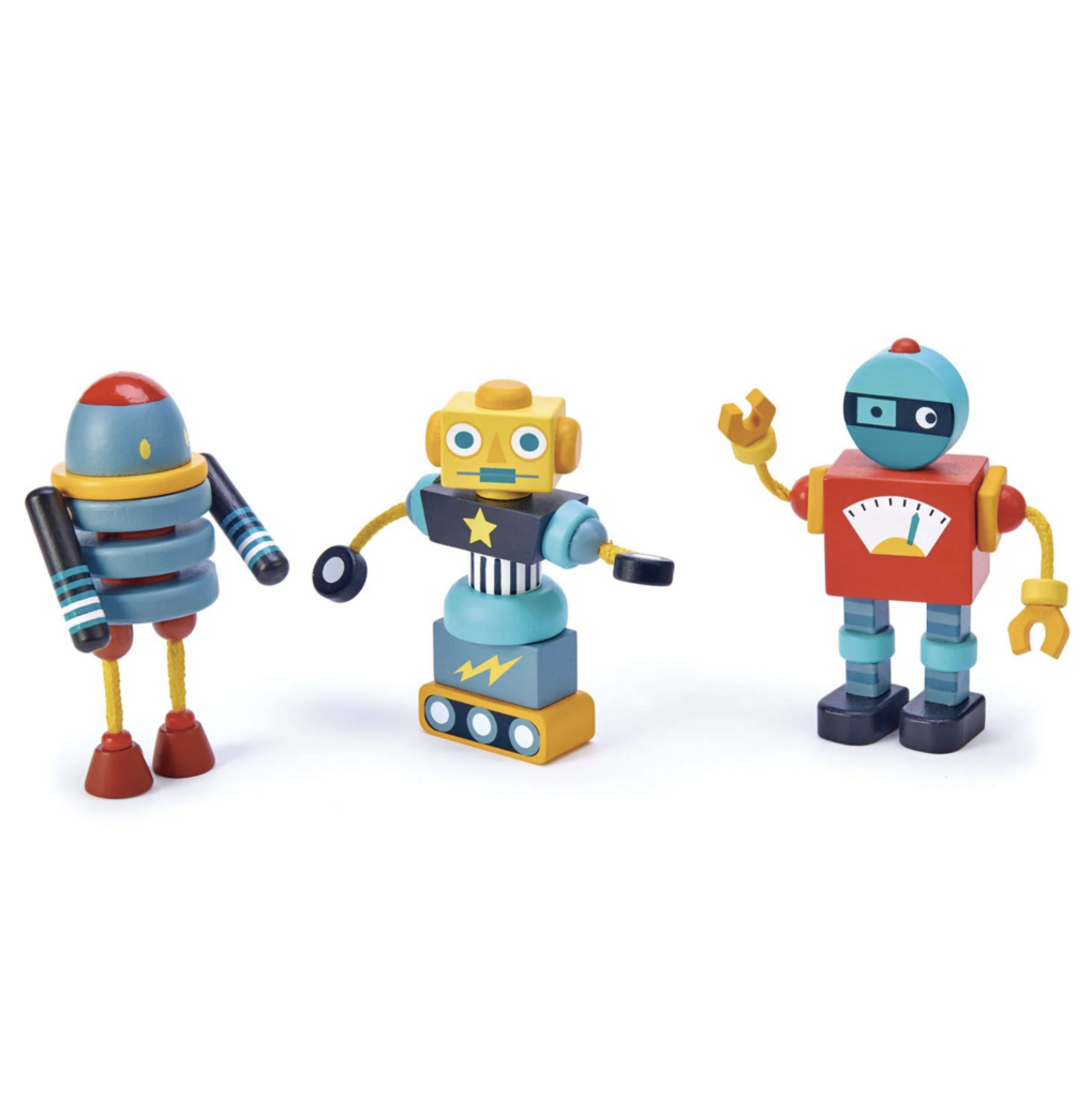 Деревянные роботы 3 шт. Tender Leaf