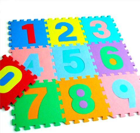 Bērnu spēļu paklājiņš - puzzle ar cipariem,30 gab