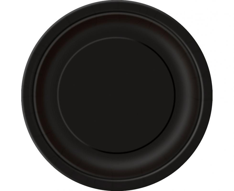 Papīra šķīvji melni, 23 cm, 8 gab