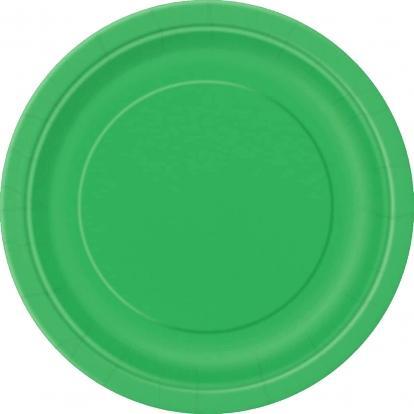 Papīra šķīvji zaļi, 23 cm, 8 gab