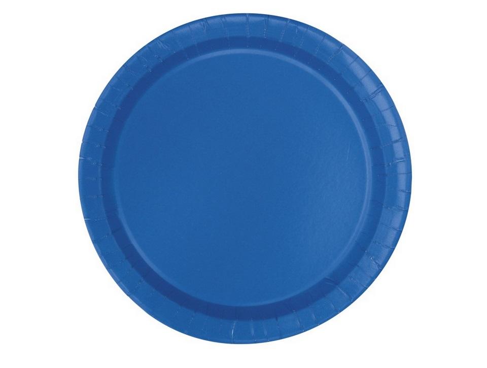 Papīra šķīvji zili, 23 cm, 8 gab