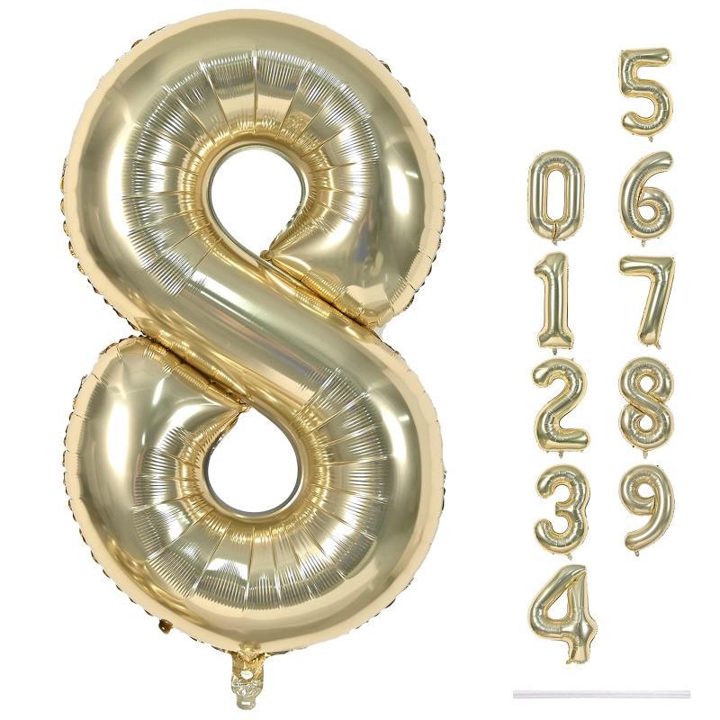 Balons šampanieša, cipari 0-9, 86 cm