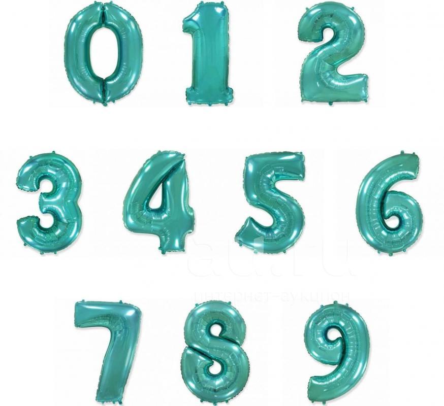 Balons piparmētru, cipari 0-9, 92 cm