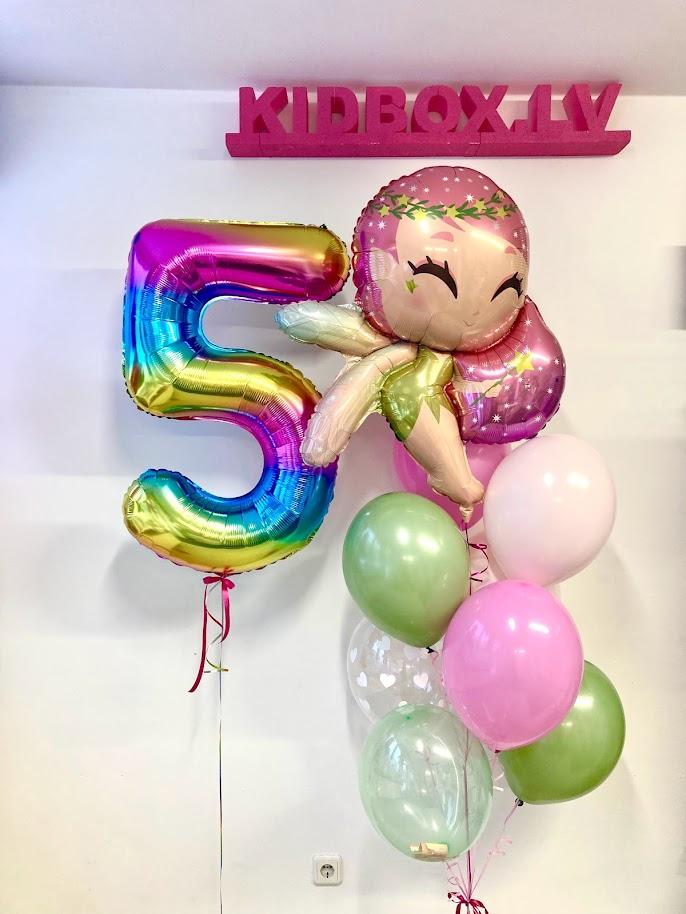 Balons maigā duadzkrāsu, cipari 0-9, 86 cm