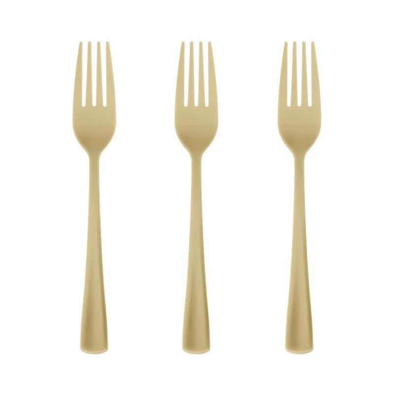 Plastmasas dakšas zelta, 24 gab