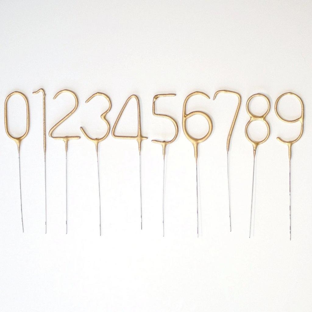 Brīnumsvecītes - cipari, zelta