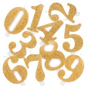 Zelta svecīte - cipars, spīdīga