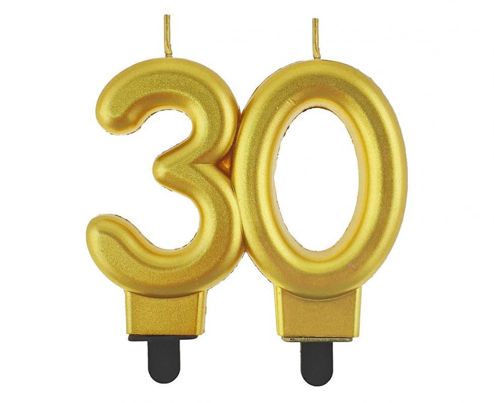 Zelta svecīte - cipars 30