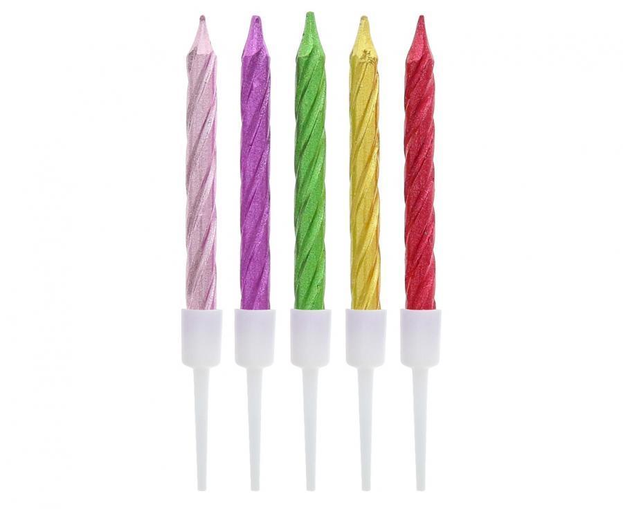Svecītes daudzkrāsu, 10 gab.