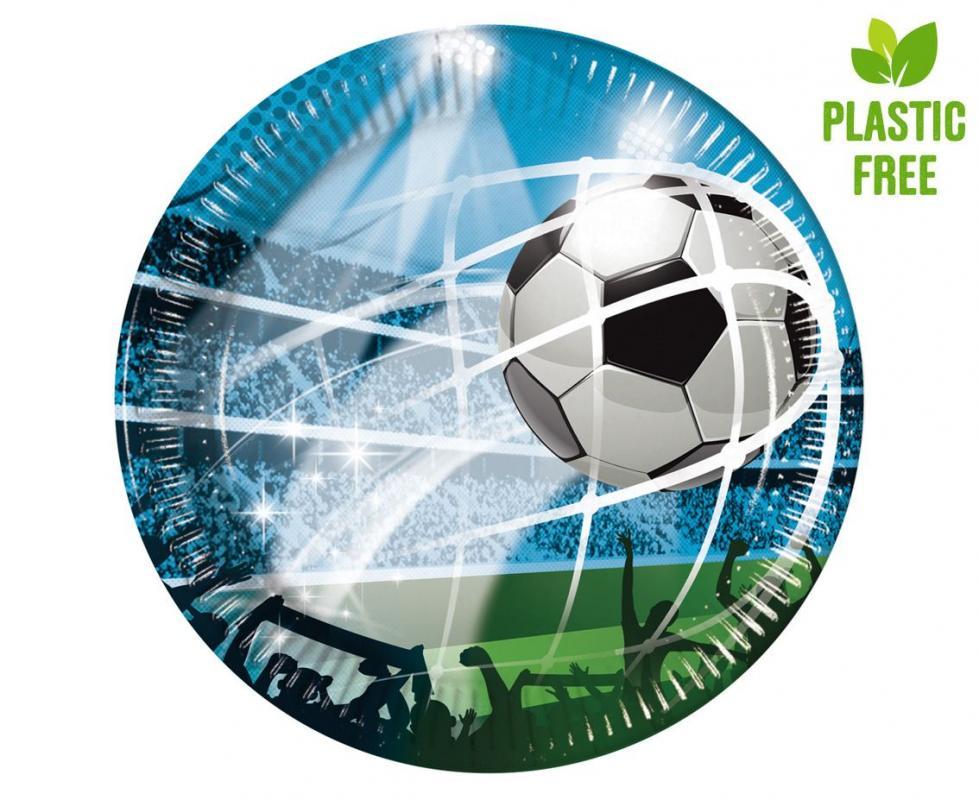 Šķīvji "Futbols" 20 cm, 8 gab