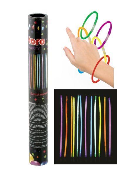 Tumsā spīdošās nūjiņas - aproces, 15 gab