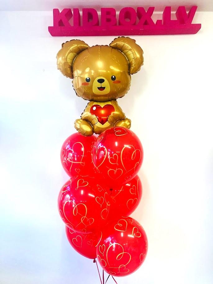 Balonu kompozīcija Teddy Bear Love