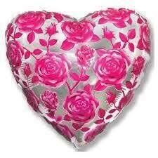 Folijas balons "Roses Heart", 45 cm