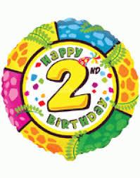 Folija balons ar ciparu 2, 45 cm