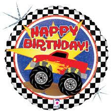 Folijas balons "Monster Truck Happy BDay", 45 cm
