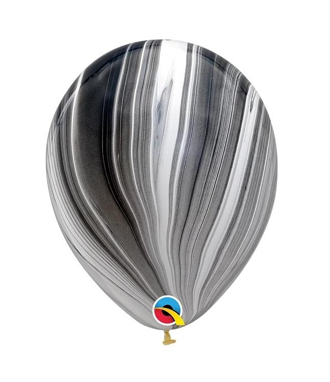 Agate lateksa balons melns, 1 gab