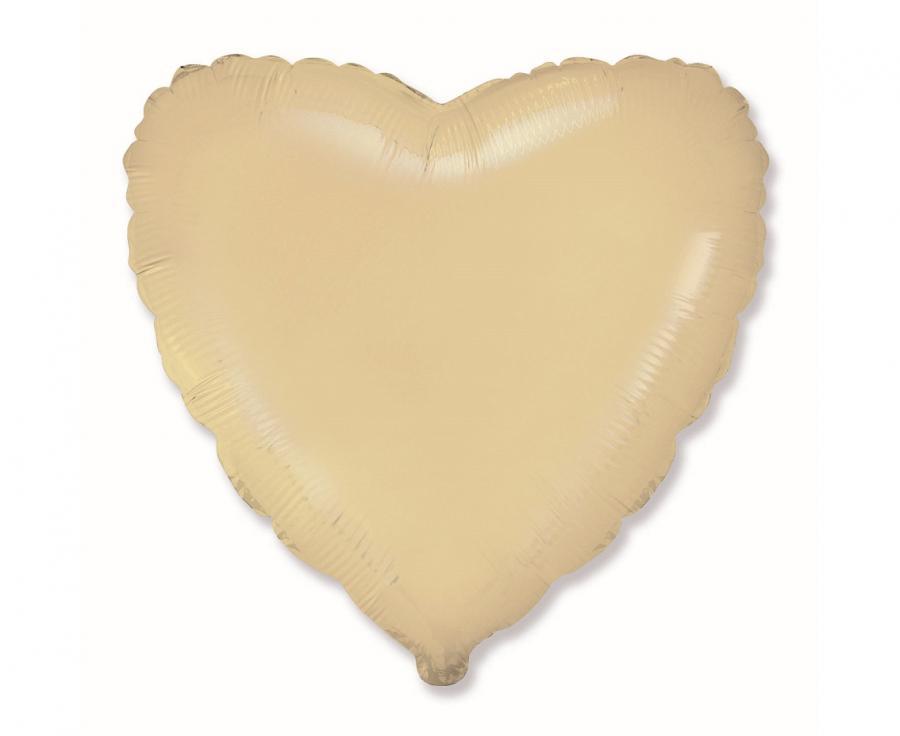Folijas balons "Sirds" bešs 45 cm
