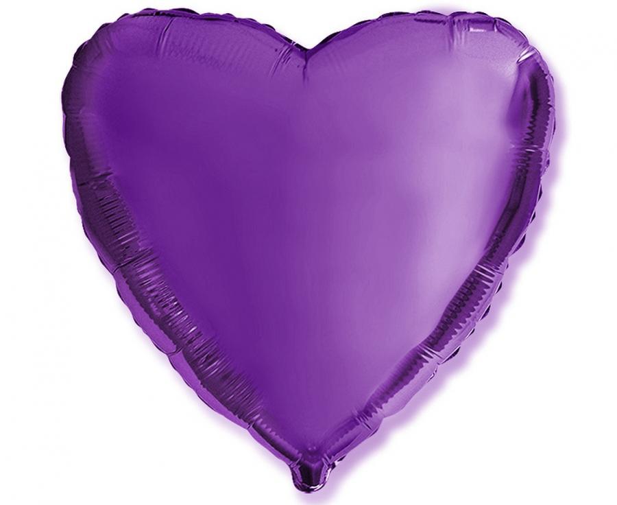 Folijas balons "Sirds" violets 45 cm