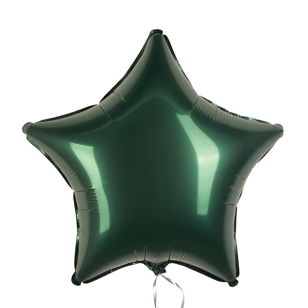 Folijas balons "Zvaigzne" smaragda krāsā, 45 cm
